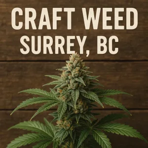 Craft weed Surrey BC — close-up cannabis cola showing trichome-rich flower